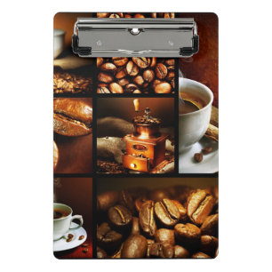 Kaffee-Collage 2 Mini Klemmbrett