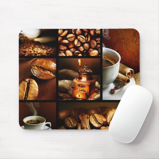 Kaffee-Collage 2 Mousepad (Mit Mouse)
