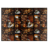 Kaffee-Collage 2 Schneidebrett (Vorderseite)