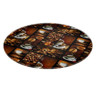 Kaffee-Collage 2 Schneidebrett