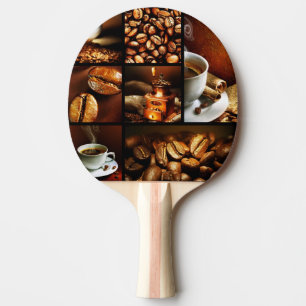 Kaffee-Collage 2 Tischtennis Schläger