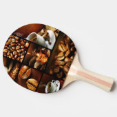 Kaffee-Collage 2 Tischtennis Schläger (Seitenansicht)