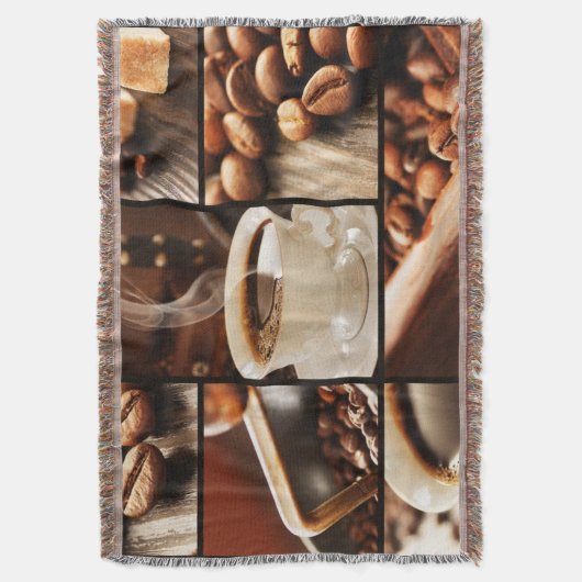Kaffee-Collage Decke (Vorderseite Vertikal)