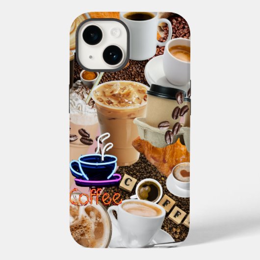 Kaffee Collage Handy Case (Rückseite)