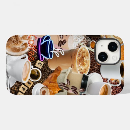 Kaffee Collage Handy Case (Rückseite (Horizontal))