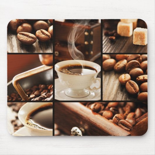 Kaffee-Collage Mousepad (Vorne)