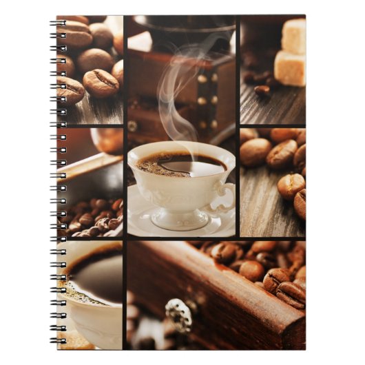 Kaffee-Collage Notizblock (Vorderseite)