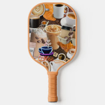 Kaffee-Collage Pickleball-Paddel