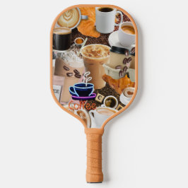 Kaffee-Collage Pickleball-Paddel Pickleball Schläger