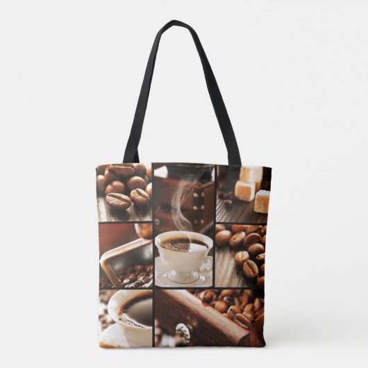Kaffee-Collage Tasche (Rückseite)