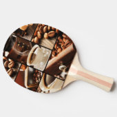 Kaffee-Collage Tischtennis Schläger (Seitenansicht)