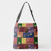 Kaffee-Collage Tragetaschen Mit Langen Trägern (Rückseite)