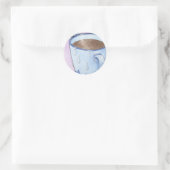 Kaffee-Comfort-Aufkleber Runder Aufkleber (Tasche)