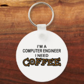 Kaffee - Computeringenieur Schlüsselanhänger (Vorderseite)