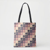 Kaffee Cream Polka Grid Tasche (Vorderseite)