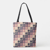 Kaffee Cream Polka Grid Tasche (Rückseite)