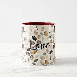 Kaffee Creme Braun Pfirsich  Zweifarbige Tasse