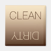 Kaffee & Creme Ombre Saubere Geschirrspülmaschine Magnet (Vorne)