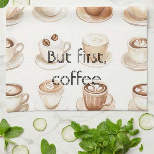 Kaffee Creme Tassen Geschirrtuch (Gefaltet)