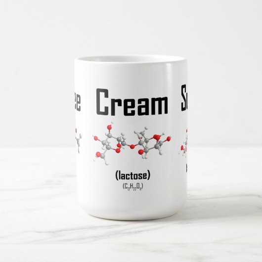 Kaffee-, Creme-und Zuckermolekül-Tasse Kaffeetasse (Mittel)