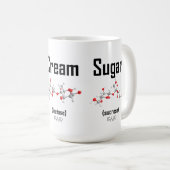 Kaffee-, Creme-und Zuckermolekül-Tasse Kaffeetasse (VorderseiteRechts)