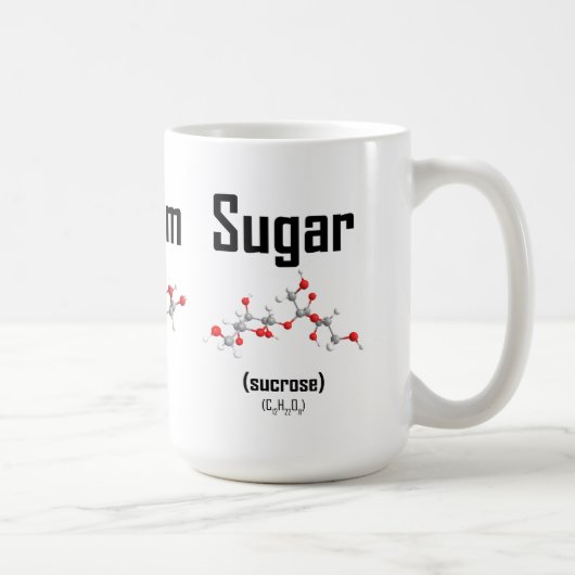 Kaffee-, Creme-und Zuckermolekül-Tasse Kaffeetasse (Rechts)