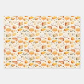 Kaffee Croissant Käse Frankreich Geschenkpapier Set (Vorderseite 3)