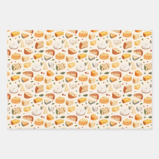 Kaffee Croissant Käse Frankreich Geschenkpapier Set (Vorderseite 3)