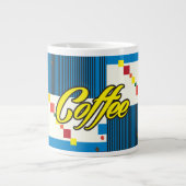 Kaffee Cup abstrakte Modefrau POP-ART Stil Jumbo-Tasse (Vorderseite)