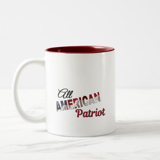 Kaffee-Cup: Alle amerikanischen Patriot Zweifarbige Tasse (Links)