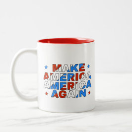 Kaffee-Cup: Amerika wieder zum Amerika machen Zweifarbige Tasse