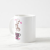 Kaffee-Cup, Arabica-Kaffee, Schwarzer Kaffee, Herz Kaffeetasse (Vorderseite Links)