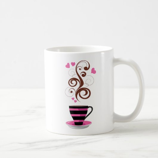 Kaffee-Cup, Arabica-Kaffee, Schwarzer Kaffee, Herz Kaffeetasse (Rechts)