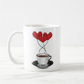 Kaffee-Cup, Arabica-Kaffee, Schwarzer Kaffee, Herz Kaffeetasse (Links)