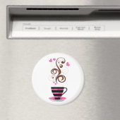 Kaffee-Cup, Arabica-Kaffee, Schwarzer Kaffee, Herz Magnet (In Situ (Geschirrspüler))