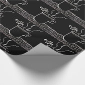 Kaffee Cup Art in Schwarz-Weiß-Umschlagpapier Geschenkpapier (Ecke)