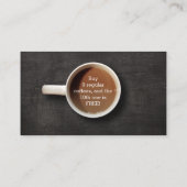 Kaffee-Cup auf Black Wood Coffee Shop Loyalty Card Treuekarte (Rückseite)