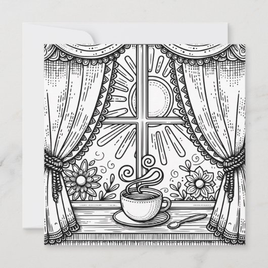 Kaffee-Cup auf einer Fensterscheibe | Farbe (Vorderseite)