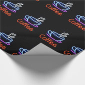 Kaffee-Cup auf Neuronenzeichen Geschenkpapier (Ecke)