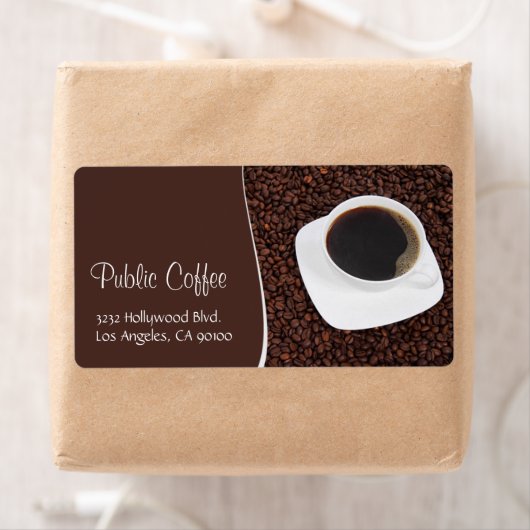 Kaffee-Cup & Beanen-Adressetikett (Insitu)