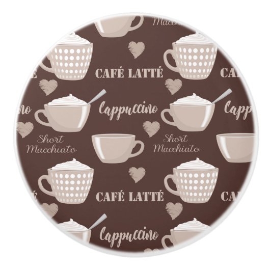 Kaffee Cup Cappuccino Lover Machiatto Herz Keramikknauf (Vorderseite)