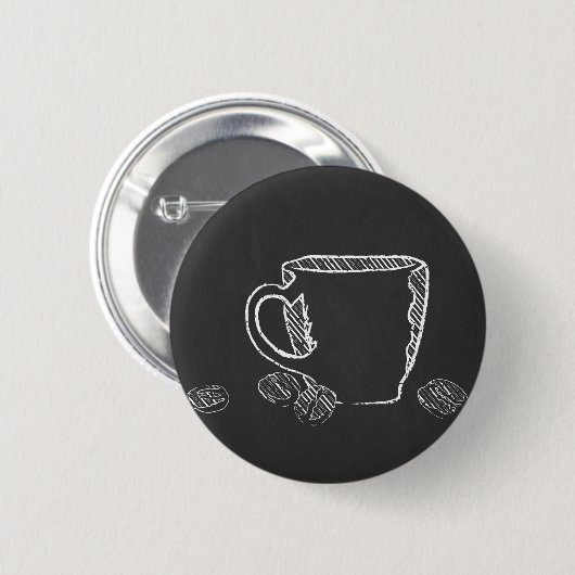 KAFFEE CUP CHALK BUTTON (Vorne & Hinten)