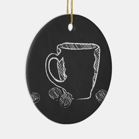KAFFEE CUP CHALK KERAMIK ORNAMENT (Rechts)