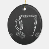 KAFFEE CUP CHALK KERAMIK ORNAMENT (Links)