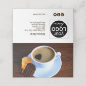 Kaffee Cup Cookie Heart Shaped Foam Geschenkkarte Platzkarte (Außenseite Aufgefaltet)