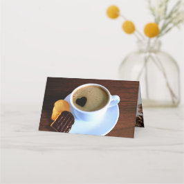 Kaffee Cup Cookie Heart Shaped Foam Geschenkkarte Platzkarte
