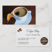 Kaffee Cup Cookie Herz geformt Foam | Ihr Logo Visitenkarte (Vorne/Hinten)