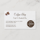 Kaffee Cup Cookie Herz geformt Foam | Ihr Logo Visitenkarte (Rückseite)