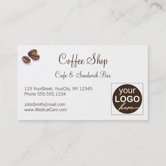 Kaffee Cup Cookie Herz geformt Foam | Ihr Logo Visitenkarte (Rückseite)