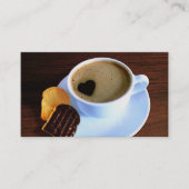 Kaffee Cup Cookie Herz geformt Foam | Ihr Logo Visitenkarte (Vorderseite)